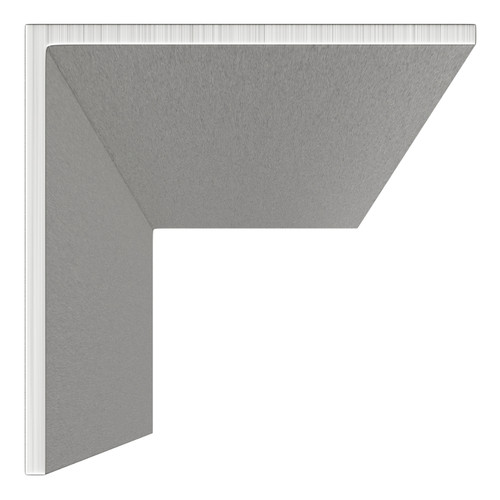 WholePanel Silver Aluminium 20mm Rigid Angle Profile Corner Trim Top View