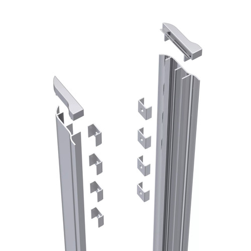 Nuie Chrome 1850mm Shower Enclosure Screw Cover Kit - AQ-SCK Main Image