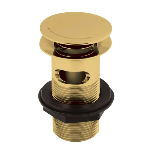 Nuie Brushed Brass Slotted Push Button Basin Waste - ER807 Main Image