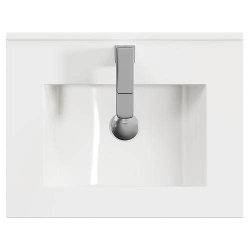 Montego Gloss White 500mm 1 Drawer 2 Door Vanity Unit with Angel Basin Top View