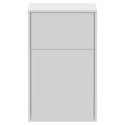 Montego Gloss White 500mm Toilet Unit View from Front