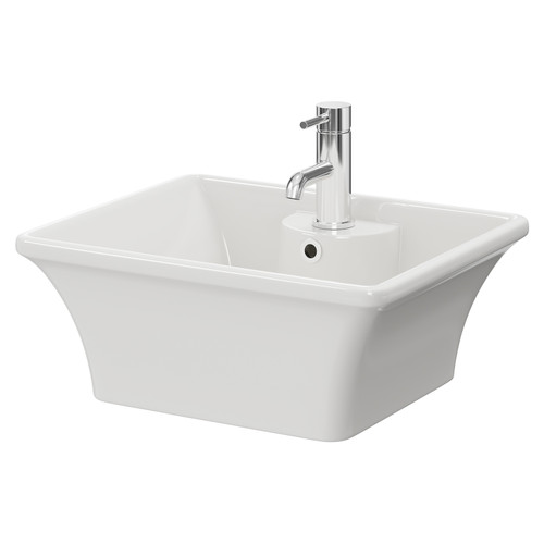 Lagos 480mm x 380mm Rectangular Countertop Basin Right Hand View
