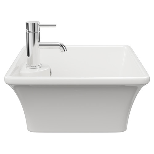 Lagos 480mm x 380mm Rectangular Countertop Basin Side View