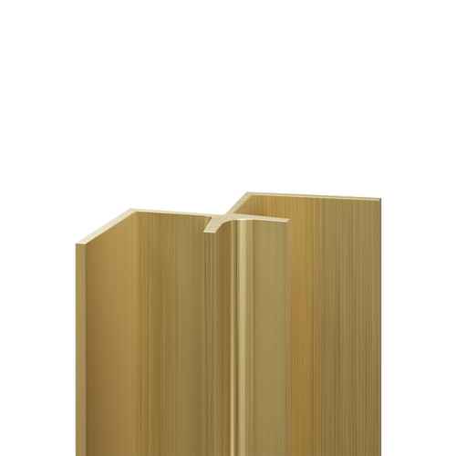 Wholepanel 10mm Brushed Brass Aluminium Wall Panel Internal Corner Trim Left Hand View