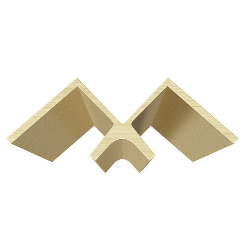 Wholepanel 10mm Brushed Brass Aluminium Wall Panel Internal Corner Trim Top View