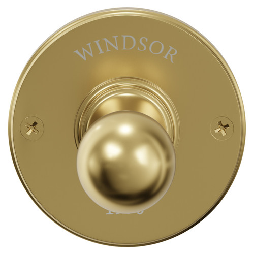 Windsor 1930 Traditional Colore Brushed Brass Wall Mounted Robe Hook Front View