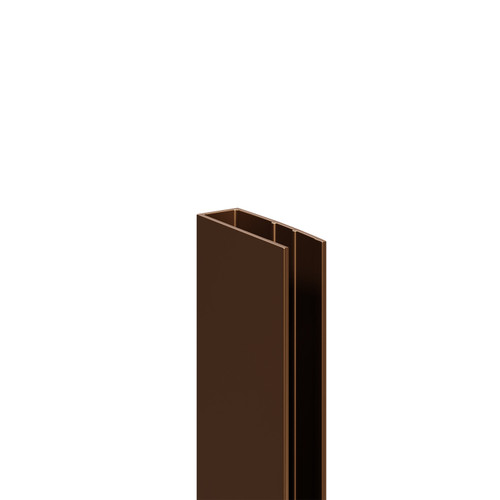 Pacco 8mm Brushed Bronze 1850mm Decorative End Profile Left Hand View