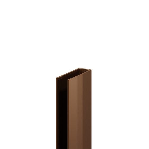 Pacco 8mm Brushed Bronze 1950mm Decorative End Profile Right Hand View