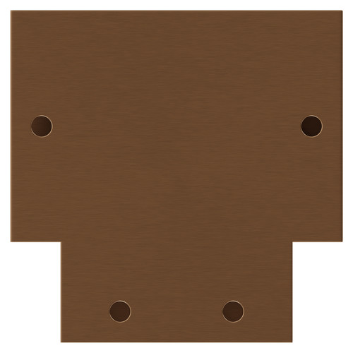 Pacco 8mm/10mm Brushed Bronze T-Piece for Joining Flat Support Bars Top View