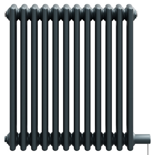 Colosseum Anthracite 600mm x 554mm Horizontal Electric Triple Column Radiator Front View