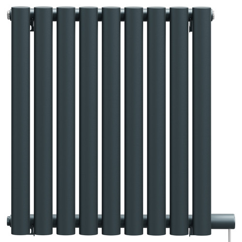 Boone Anthracite 600mm x 540mm Horizontal Electric Single Panel Radiator Front View