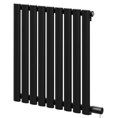 Boone Colore Matt Black 600mm x 540mm Horizontal Electric Single Panel Radiator Right Hand View