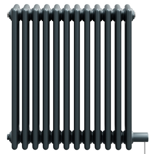 Colosseum Anthracite 600mm x 548mm Horizontal Electric Quadruple Column Radiator Front View