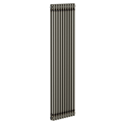Colosseum Raw Metal 1500mm x 460mm Double Column Radiator Left Hand View