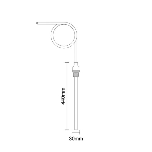 Dias Chrome 400 Watt Electric Heating Element Dimensions Front