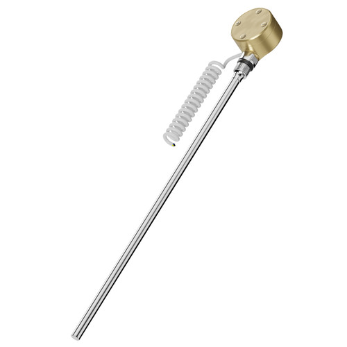 Dias Colore Brushed Brass 400 Watt Digital Electric Heating Element Right Hand View