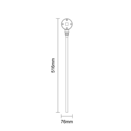 Dias White 400 Watt Digital Electric Heating Element Dimensions Front