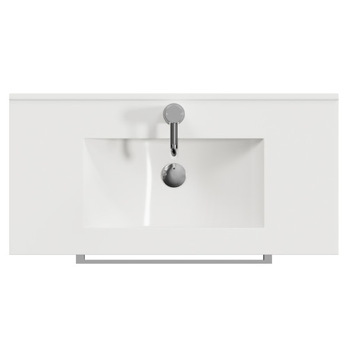 Napoli 390 Gloss White 800mm Wall Mounted 2 Drawer Vanity Unit with Angel Basin Top View