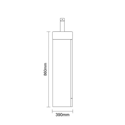 Napoli Cube Gloss White 400mm Single Door Vanity Unit with Align Basin Side on Dimensions