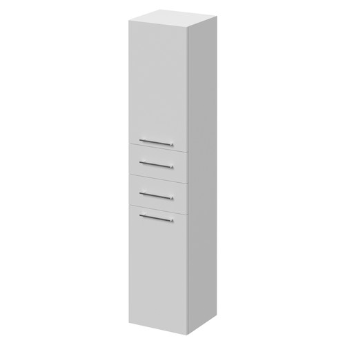 Napoli Gloss White 350mm x 1600mm Wall Mounted Storage Unit Right Hand View