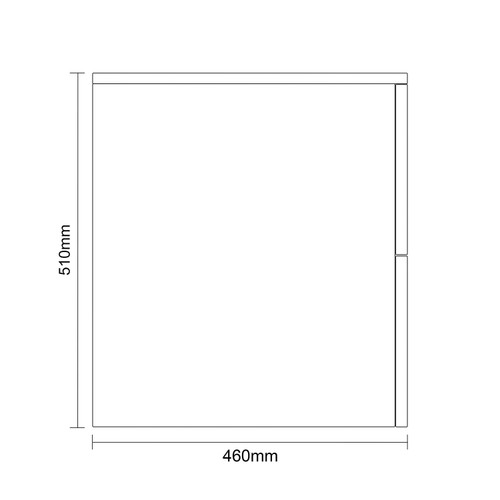 Napoli 460 Gloss White 800mm Wall Mounted 2 Drawer Vanity Unit for Countertop Basins Side on Dimensions