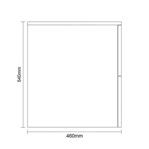 Napoli 460 Gloss White 600mm Wall Mounted 2 Drawer Vanity Unit with Glide Basin Side on Dimensions