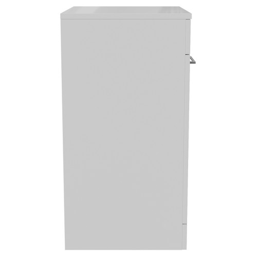 Napoli 460 Gloss White 600mm 2 Door Vanity Unit for Countertop Basins Side View