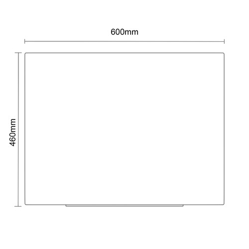 Napoli 460 Gloss White 600mm 2 Drawer Vanity Unit with Glide Basin Top Down Dimensions