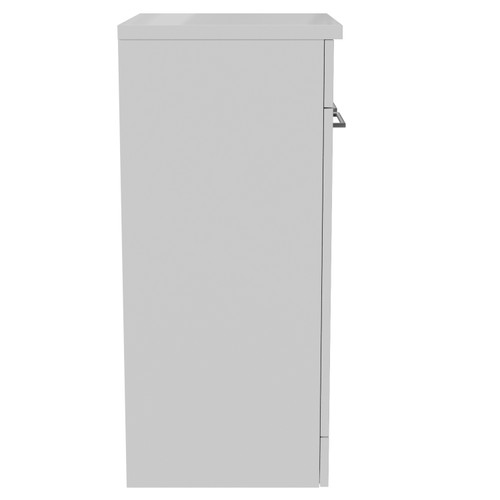 Napoli 390 Gloss White 500mm 2 Door Vanity Unit for Countertop Basins Side View