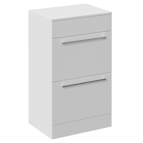 Napoli 390 Gloss White 500mm 2 Drawer Vanity Unit for Countertop Basins Left Hand View