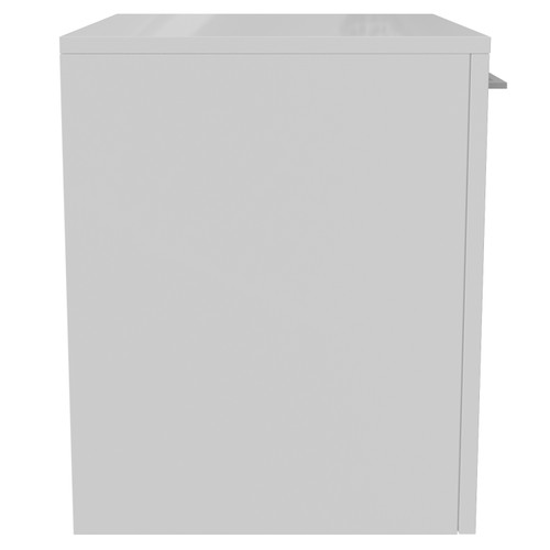 Napoli 390 Gloss White 500mm Wall Mounted Single Drawer Vanity Unit for Countertop Basins Side View