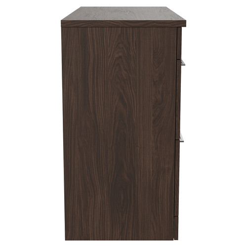 Napoli 460 Brown Oak 1200mm 4 Drawer Vanity Unit for Countertop Basins Side View