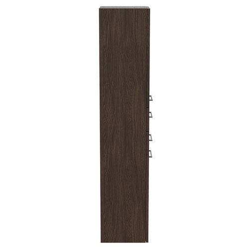 Napoli Brown Oak 350mm x 1600mm Wall Mounted Storage Unit Side View