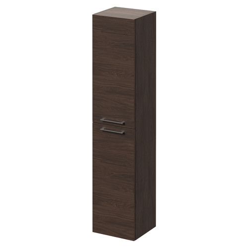 Napoli Brown Oak 350mm x 1600mm Wall Mounted 2 Door Storage Unit Right Hand View