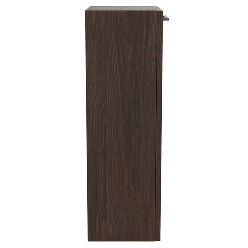 Napoli Brown Oak 350mm Wall Mounted Single Door Side Cabinet Side View