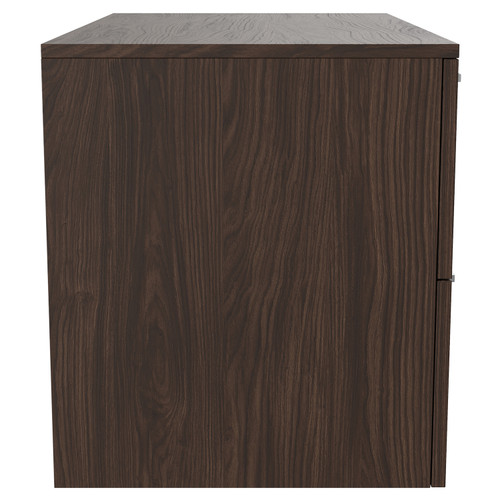 Napoli 460 Brown Oak 800mm Wall Mounted 2 Drawer Vanity Unit for Countertop Basins Side View