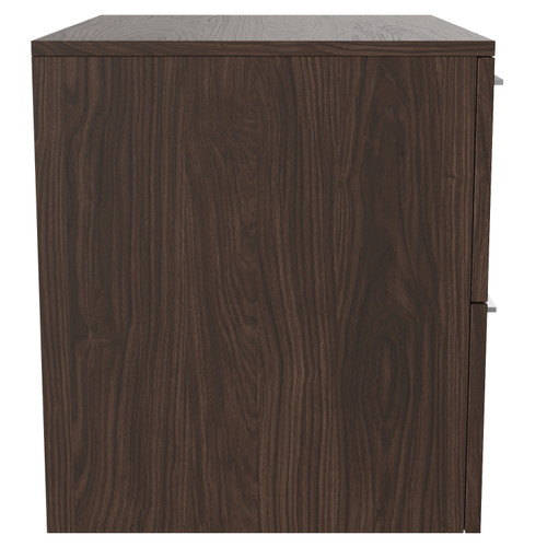 Napoli 460 Brown Oak 600mm Wall Mounted 2 Drawer Vanity Unit for Countertop Basins Side View