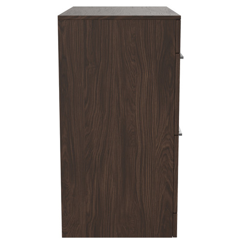 Napoli 460 Brown Oak 800mm 2 Drawer Vanity Unit for Countertop Basins Side View