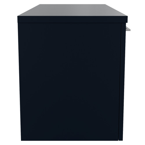 Napoli 390 Deep Blue 1000mm Wall Mounted 2 Drawer Vanity Unit for Countertop Basins Side View