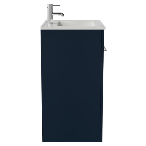 Napoli 460 Deep Blue 600mm 2 Door Vanity Unit with Angel Basin Side View