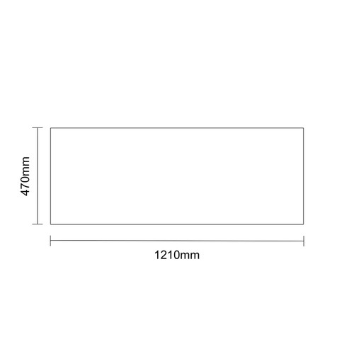 Napoli 460 Deep Blue 1200mm 4 Door Vanity Unit for Countertop Basins Top Down Dimensions