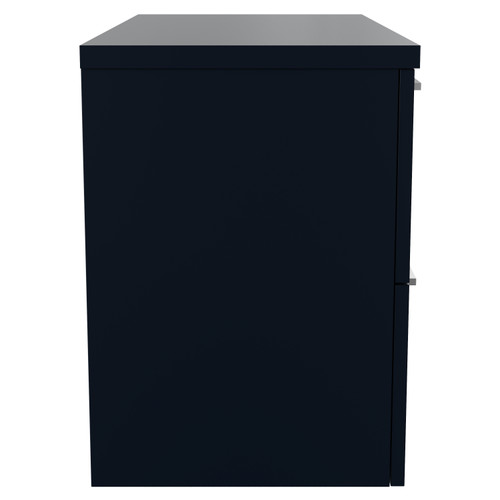 Napoli 390 Deep Blue 800mm Wall Mounted 2 Drawer Vanity Unit for Countertop Basins Side View
