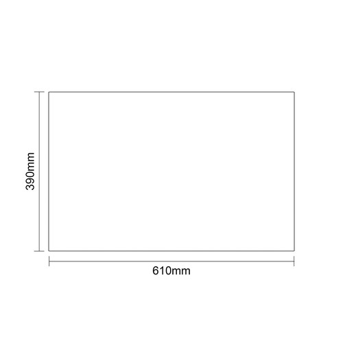 Napoli 390 Deep Blue 600mm 2 Drawer Vanity Unit for Countertop Basins Top Down Dimensions