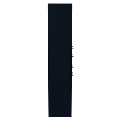 Napoli Deep Blue 350mm x 1600mm Wall Mounted Storage Unit Side View