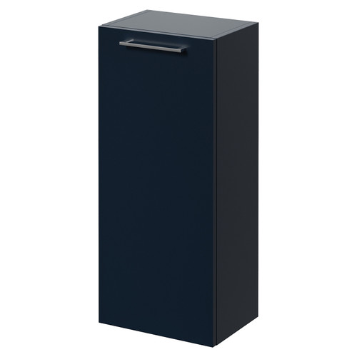 Napoli Deep Blue 350mm Wall Mounted Single Door Side Cabinet Right Hand View