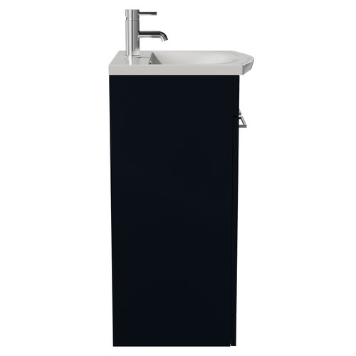 Napoli 390 Deep Blue 500mm 2 Door Vanity Unit with Arc Basin Side View