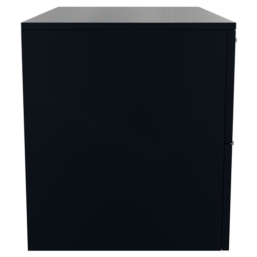 Napoli 460 Deep Blue 800mm Wall Mounted 2 Drawer Vanity Unit for Countertop Basins Side View