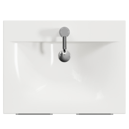 Napoli 460 Deep Blue 600mm 2 Door Vanity Unit with Glide Basin Top View