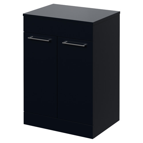 Napoli 460 Deep Blue 600mm 2 Door Vanity Unit for Countertop Basins Right Hand View