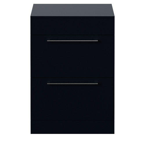 Napoli 460 Deep Blue 600mm 2 Drawer Vanity Unit for Countertop Basins Front View